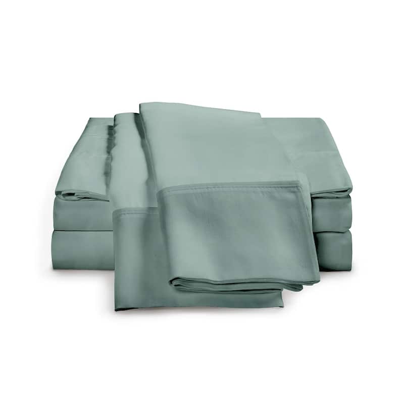 Kotter Home Long Staple 650 Thread Count Cotton Sheet Set - Teal - 4 Piece - Full