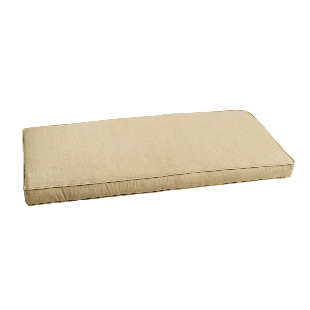 Sorra Home Valencia Solid Sunbrella Indoor/ Outdoor Corded Bench Cushion