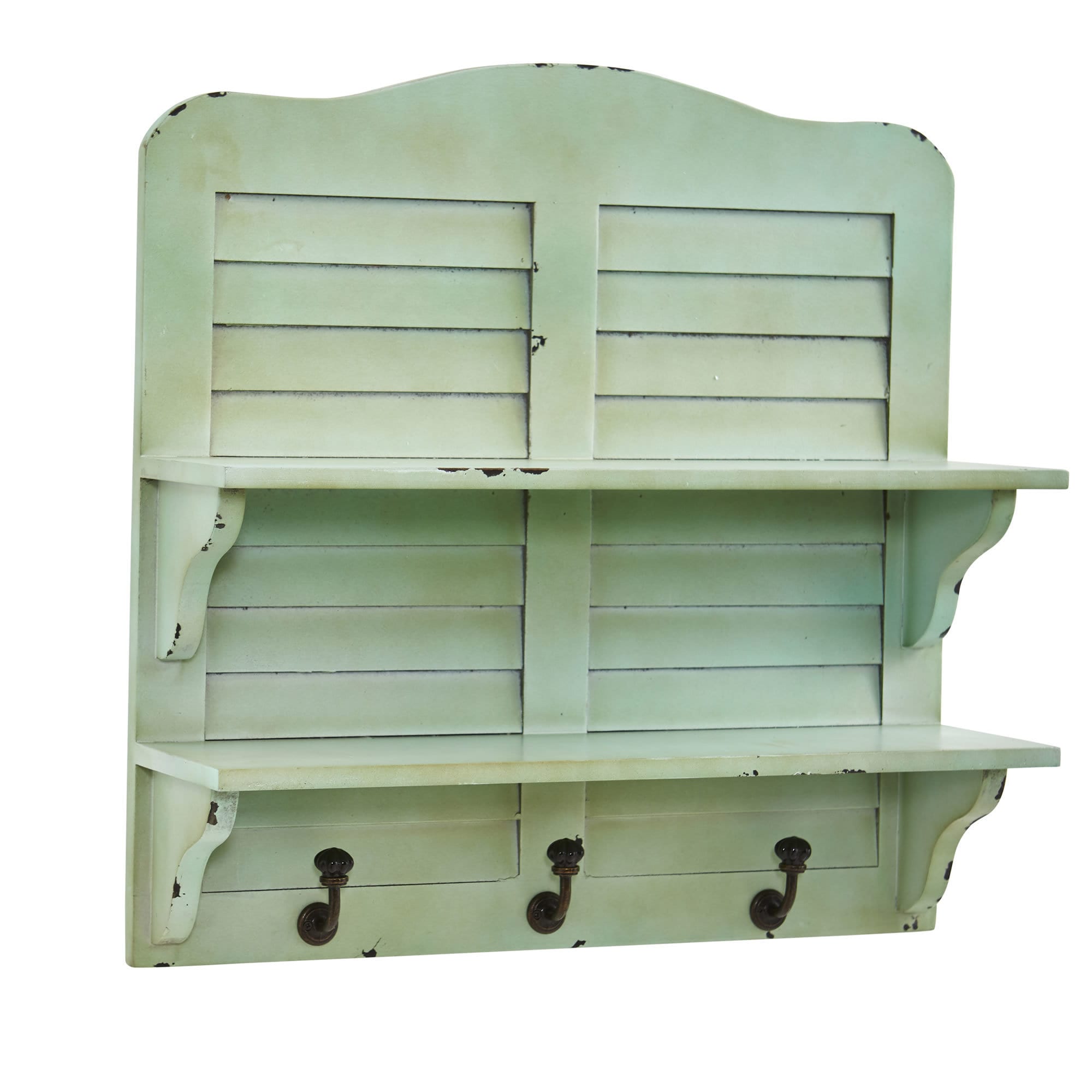 Shop 20 Vintage Window Shutter Shelving With Hooks Wall Decor
