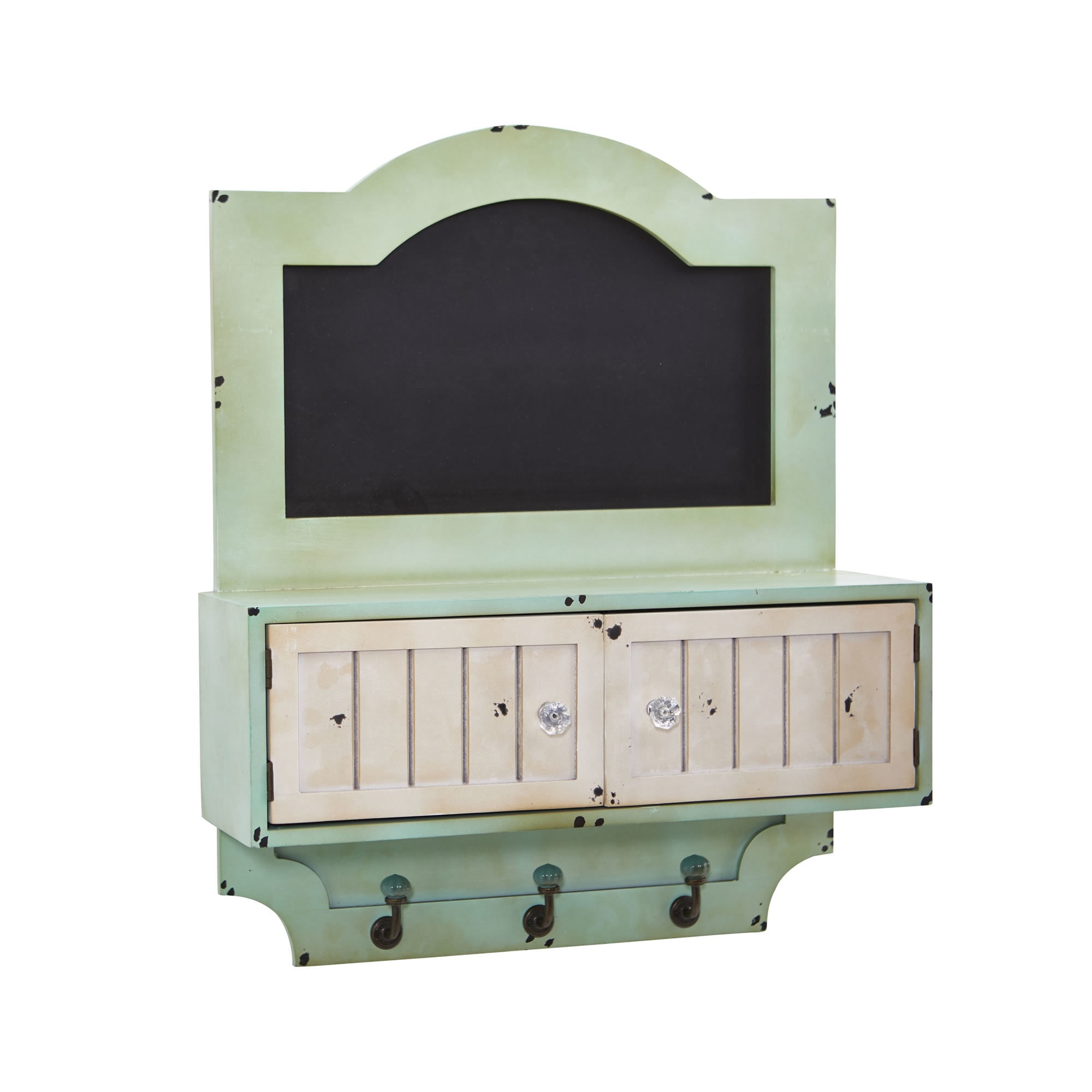 Shop 21 5 Vintage Chalkboard Wall Organizer With Doors And Hooks