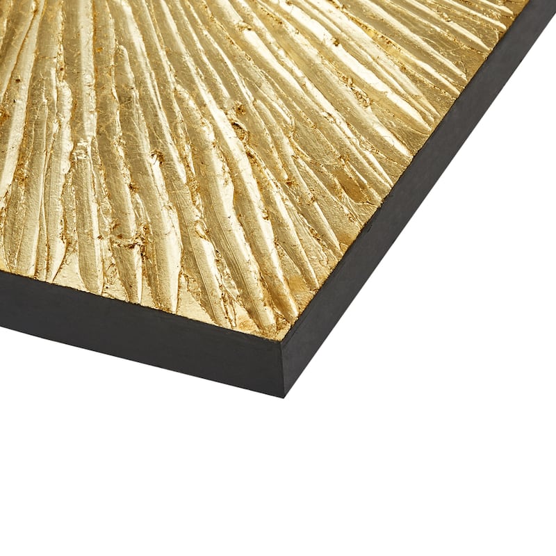 Madison Park Signature Sunburst Hand Painted Dimensional Resin Wall Art - Gold