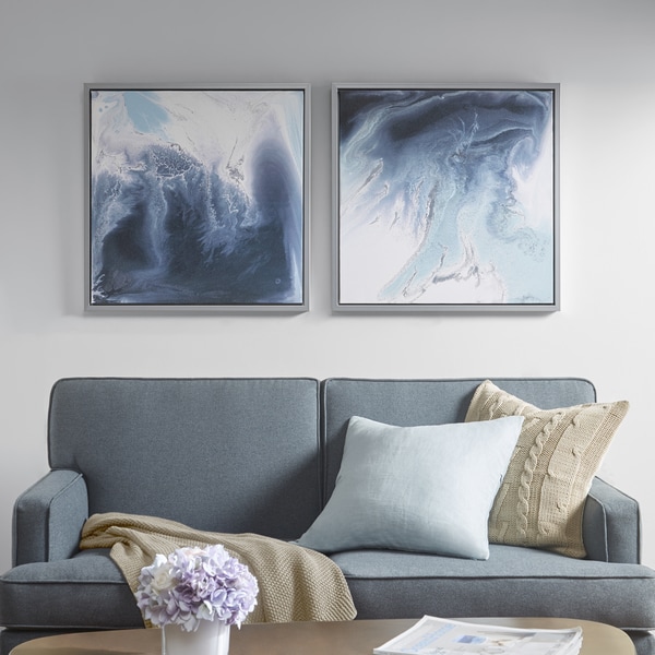 Madison Park Blue Lagoon 2 Gel Coat Framed Canvas 2-piece Set. Opens flyout.