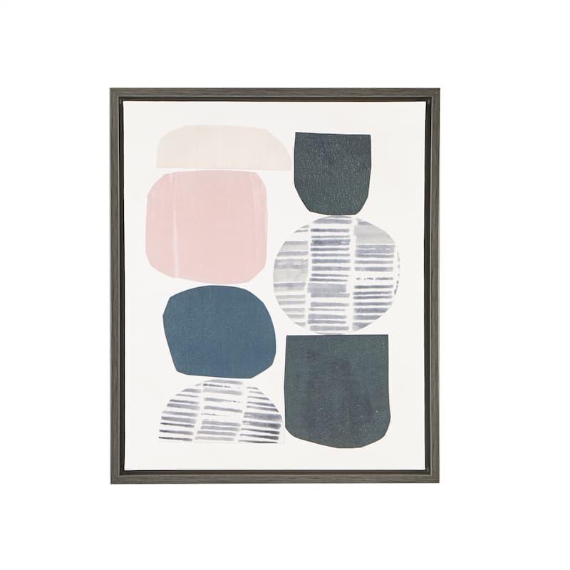 Urban Habitat Grey Rock Garden Gel Coat Framed Canvas 2-piece Set