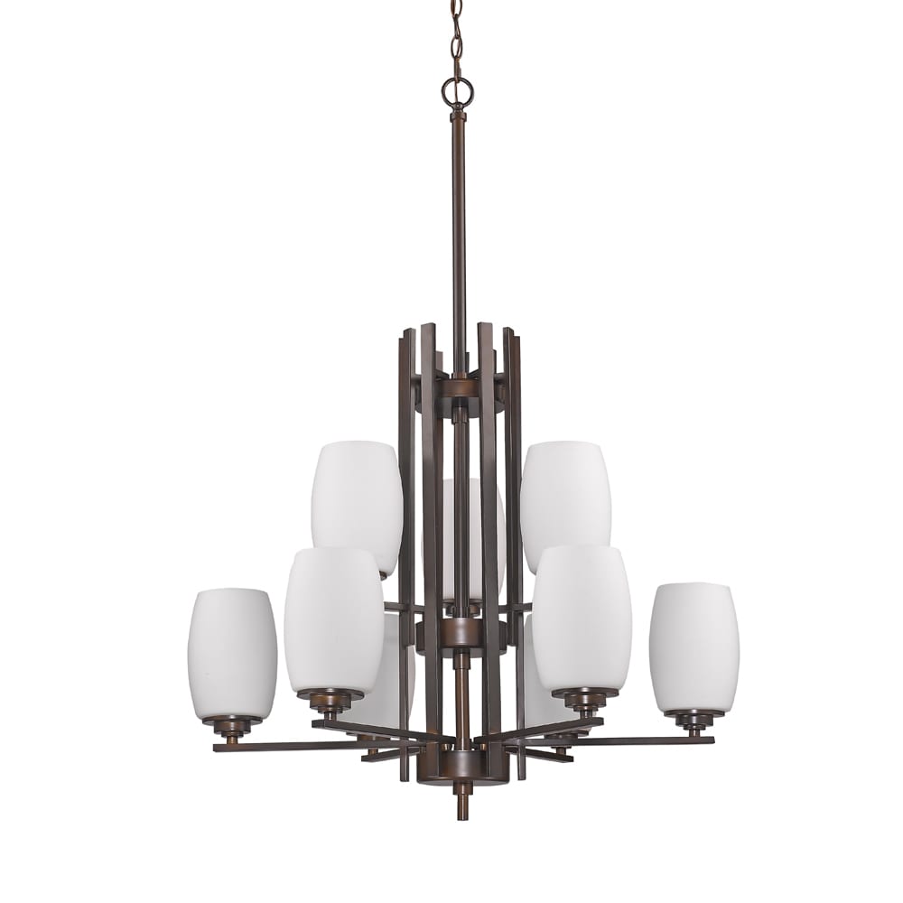 Acclaim Lighting Sophia Indoor 9-Light Oil-Rubbed Bronze Chandelier With Glass Shades (42.5 inch, 9-Light, Oil Rubbed Bronze) - Chandeliers For Bedrooms by Overstock.com