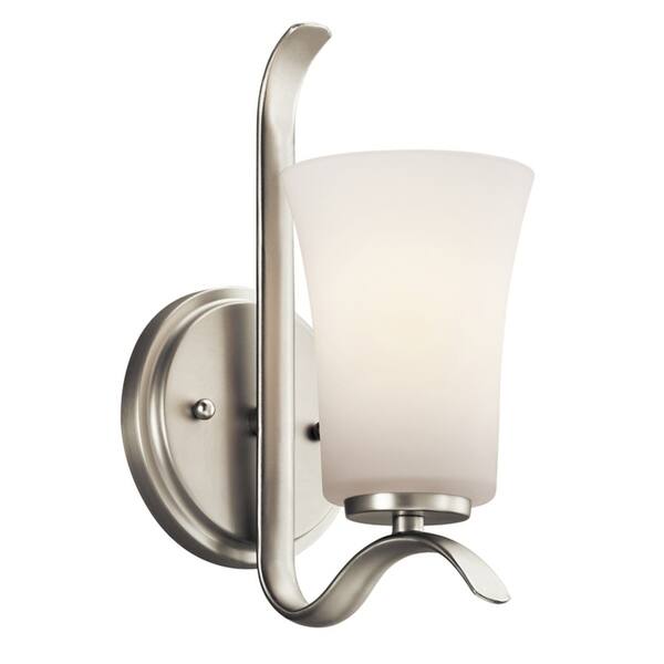 Kichler Lighting Armida Collection 1 Light Brushed Nickel Led Wall Sconce Bed Bath And Beyond