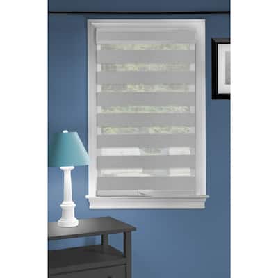 Cordless Celestial Sheer Double Layered Shade - Grey