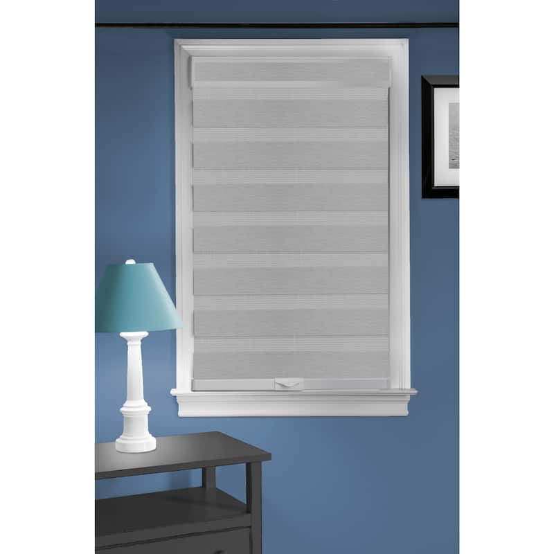 Cordless Celestial Sheer Double Layered Shade - Grey