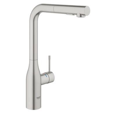 Grohe Supersteel Essence Pull-Out Kitchen Faucet with 2-Function Locking Sprayer