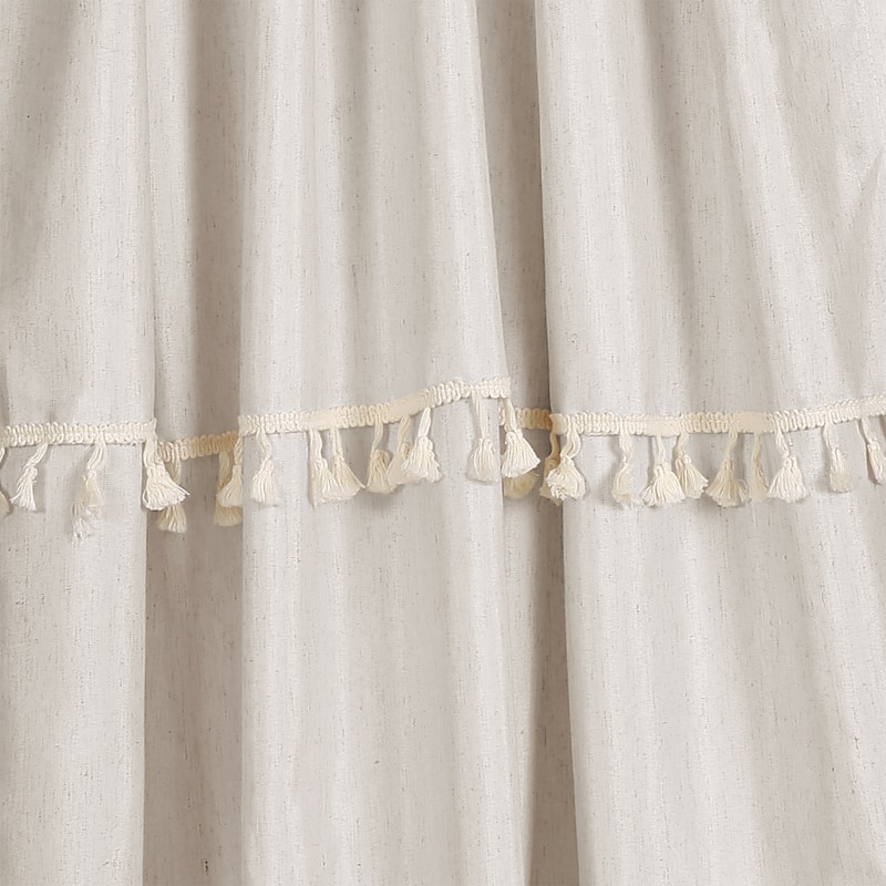 Lush Decor Ivy Tassel Window Curtain Panel Pair
