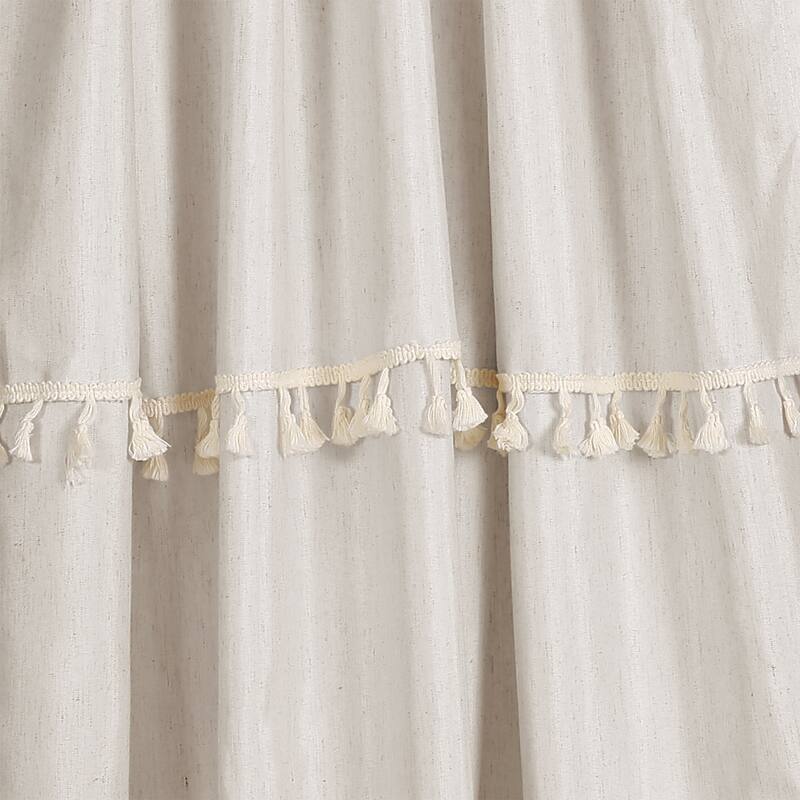 Lush Decor Ivy Tassel Window Curtain Panel Pair