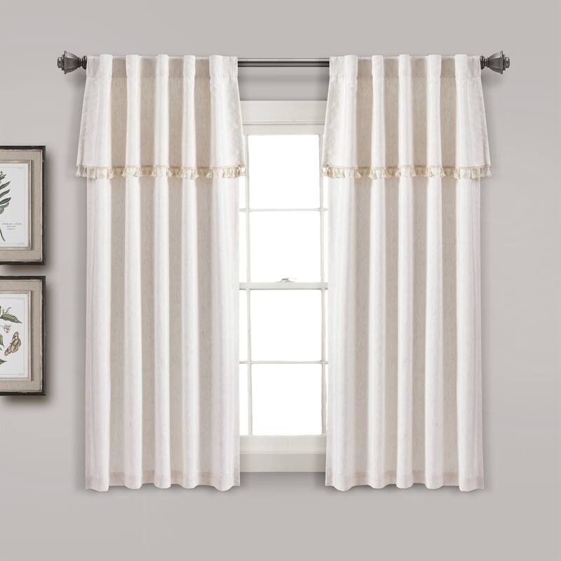 Lush Decor Ivy Tassel Window Curtain Panel Pair