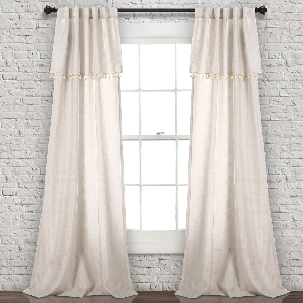 Lush Decor Ivy Tassel Window Curtain Panel Pair