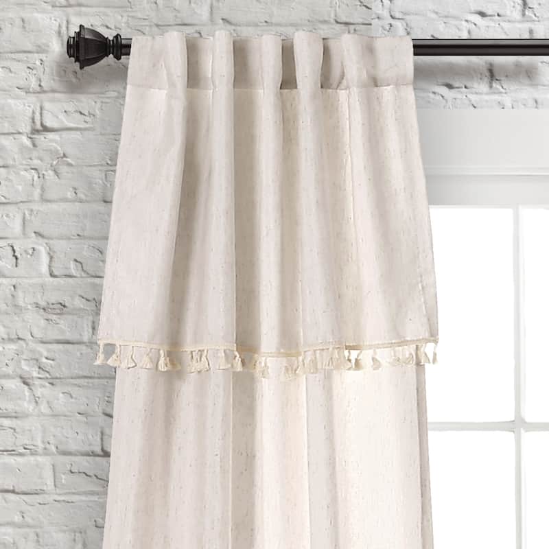 Lush Decor Ivy Tassel Window Curtain Panel Pair