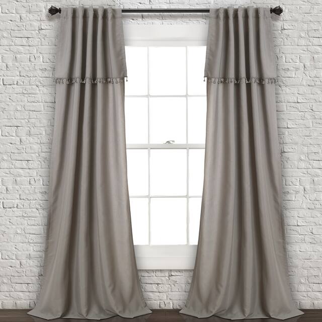 Lush Decor Ivy Tassel Window Curtain Panel Pair