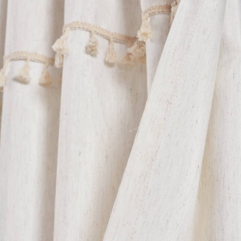 Lush Decor Ivy Tassel Window Curtain Panel Pair