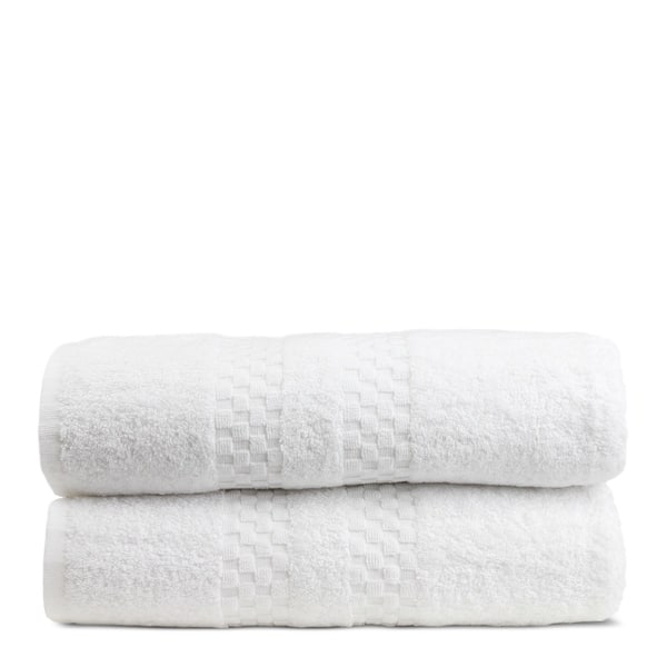 Bare Cotton Luxury Hotel Collection Checkered Pattern Bath Towel