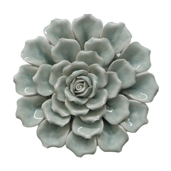 Three Hands Blue Ceramic Flower Wall Decoration Free Shipping Three Hands Blue Ceramic Flower Wall Decoration