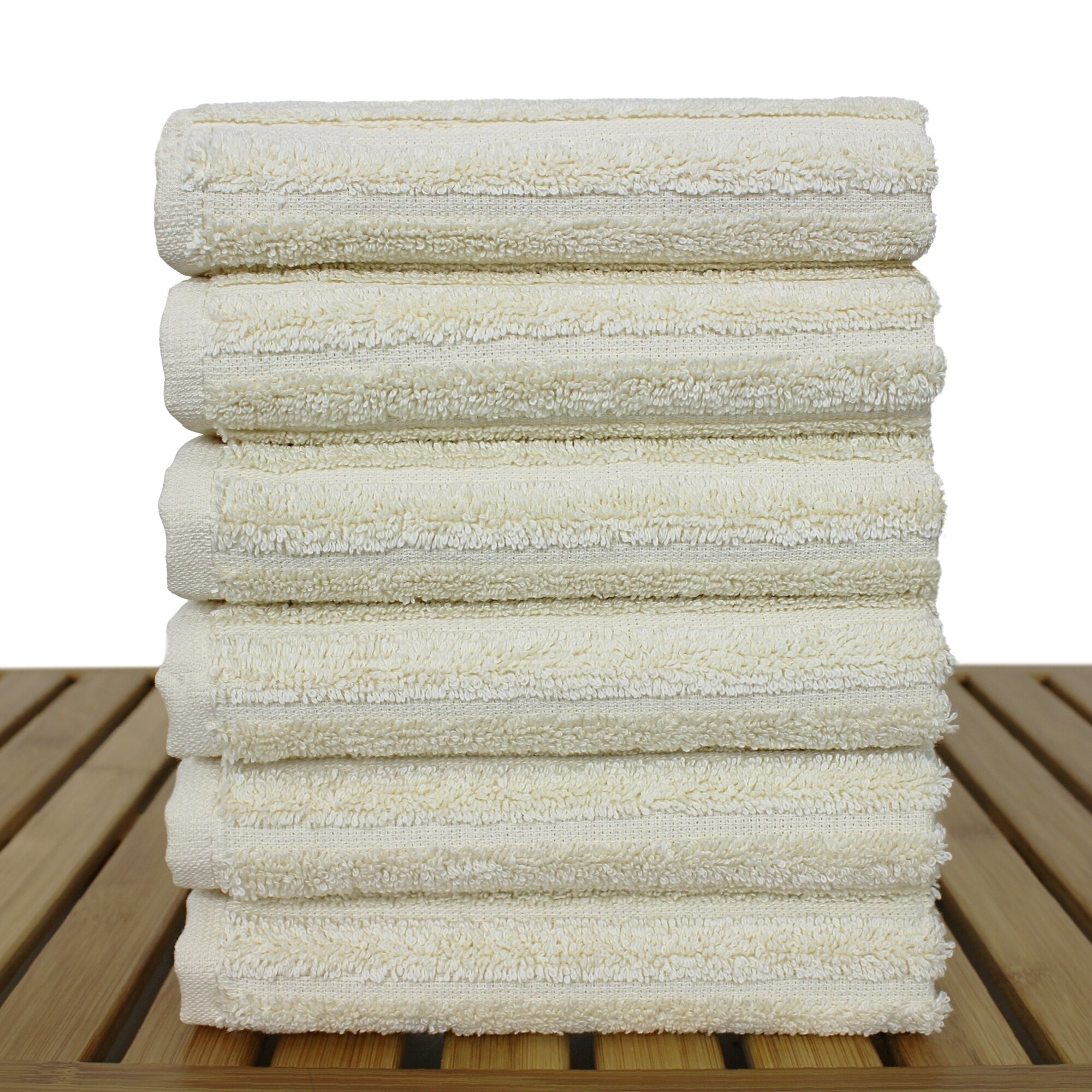 Wash Cloths Face Towels  Pure 100percent Cotton Set of 6 Colors 13 x 13 Inches 