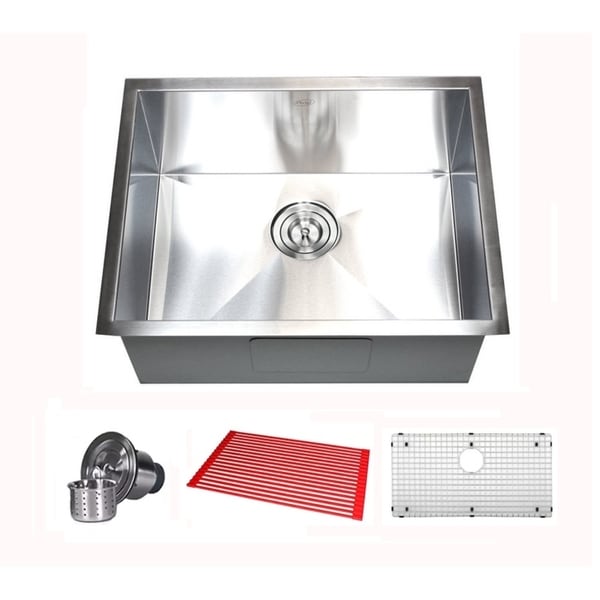 23 Inch Single Bowl Undermount Zero Radius Kitchen Bar Island 23 Inch Single Bowl Undermount Zero Radius Kitchen Bar Island Sink Lift Out Strainer
