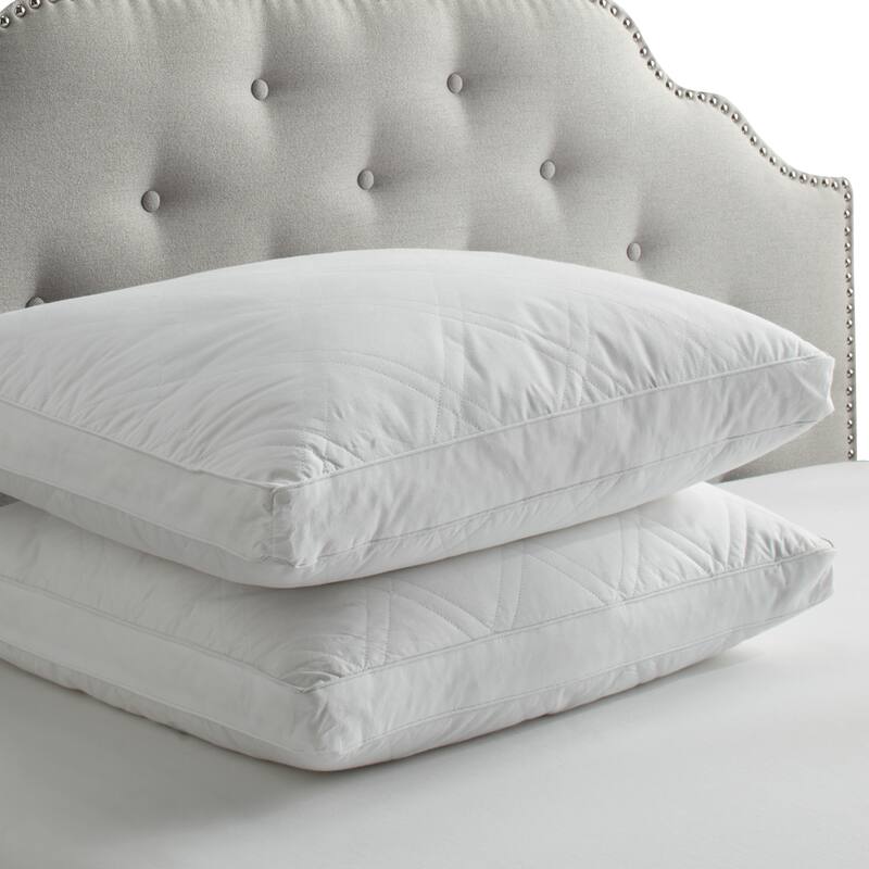 White Goose Feather and Down Pillows (Set of 2)