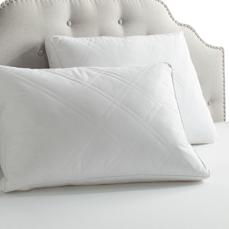 White Goose Feather and Down Pillows (Set of 2)