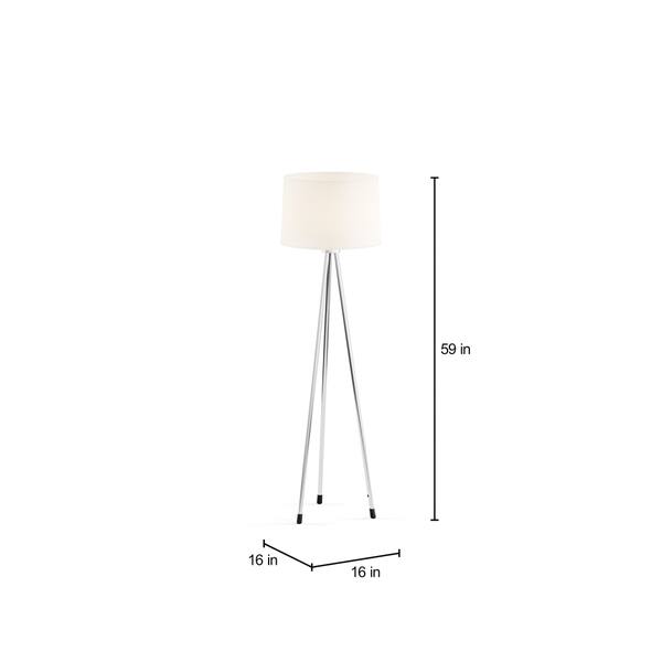Shop Strick Bolton June Metal And White Fabric 3 Legged 1 Light