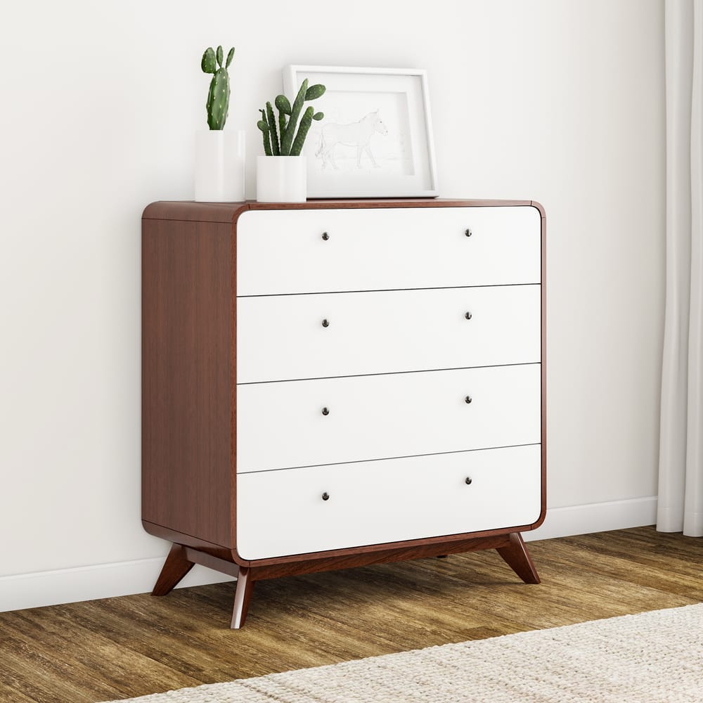 Carson Carrington Hafnarfijorour Mid-century Modern 4-drawer Chest