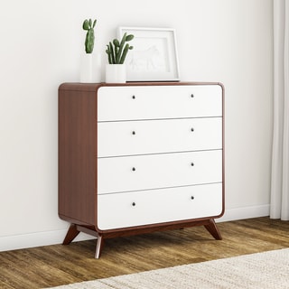 Carson Carrington Hafnarfijorour Mid-century Modern 4-drawer Chest