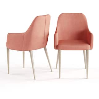Orange Metal Kitchen Dining Room Chairs Online At Carson Carrington Pori Mid Century Modern Fabric Dining Chair Set Of 2