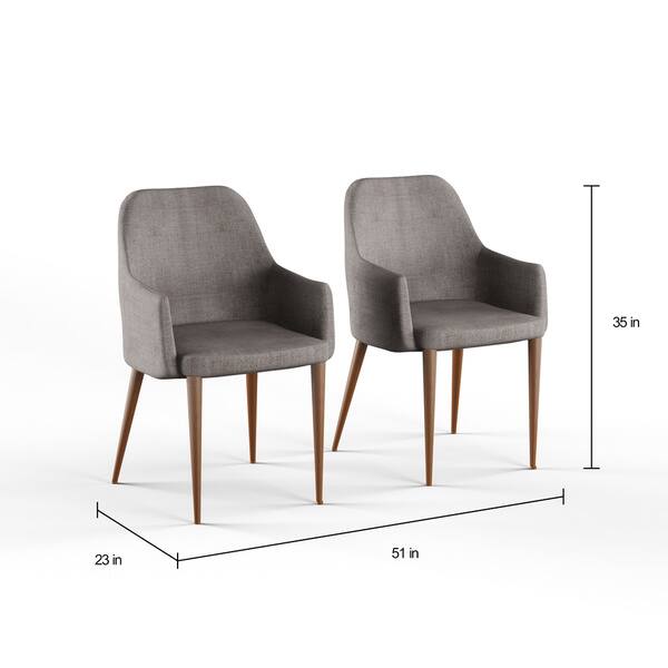 Carson Carrington Pori Midcentury Fabric Dining Chair (Set of 2) On