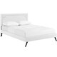 preview thumbnail 2 of 8, Ruthie Queen Platform Bed with Round Splayed Legs White
