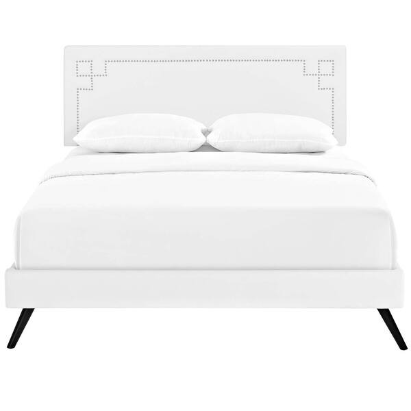 Ruthie Queen Platform Bed with Round Splayed Legs