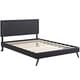 preview thumbnail 3 of 8, Ruthie Queen Platform Bed with Round Splayed Legs