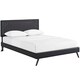 preview thumbnail 1 of 8, Ruthie Queen Platform Bed with Round Splayed Legs