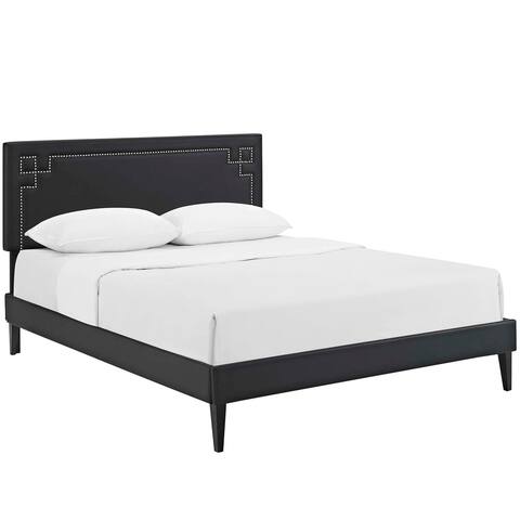 Ruthie Queen Platform Bed with Squared Tapered Legs