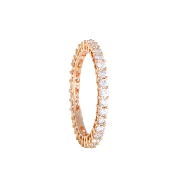 Thin Rose Gold Diamond Band Pictures