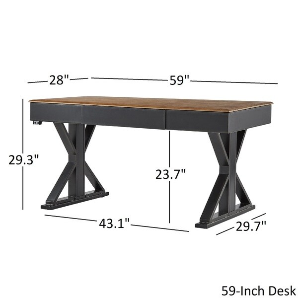 Cabella Adjustable Height X-base Standing Desk by iNSPIRE Q Classic