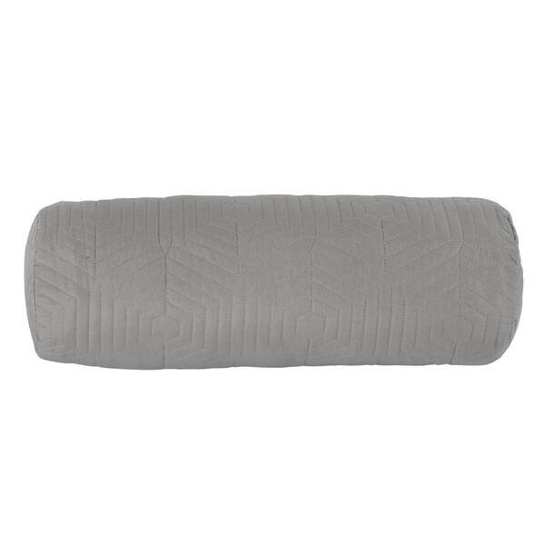 Shop Brielle Honeycomb Bolster Pillow 6 X 18 Grey Free