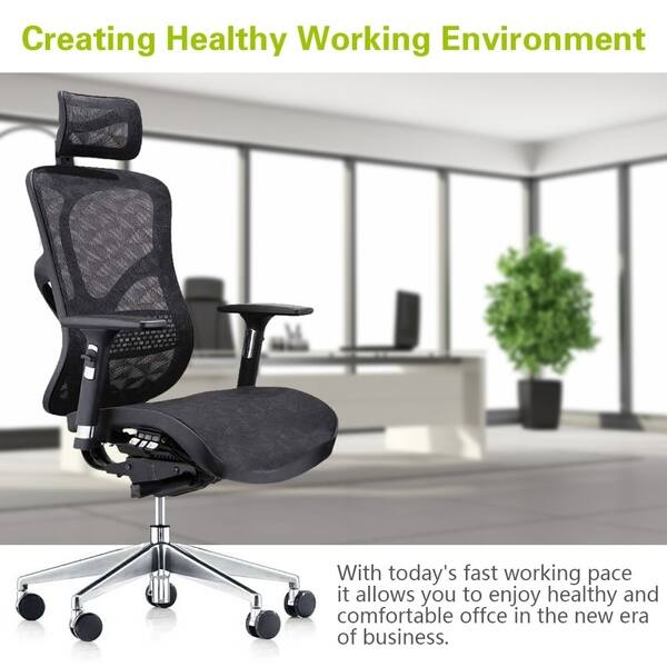 Deluxe Executive Ergonomic Multi Function Office Chair Black