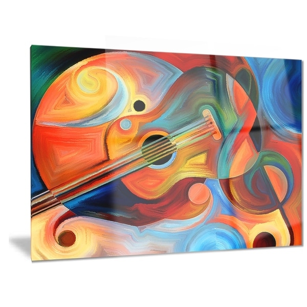 Phase1 Designart 'Music and Rhythm' Abstract Metal Wall Art - Overstock ...