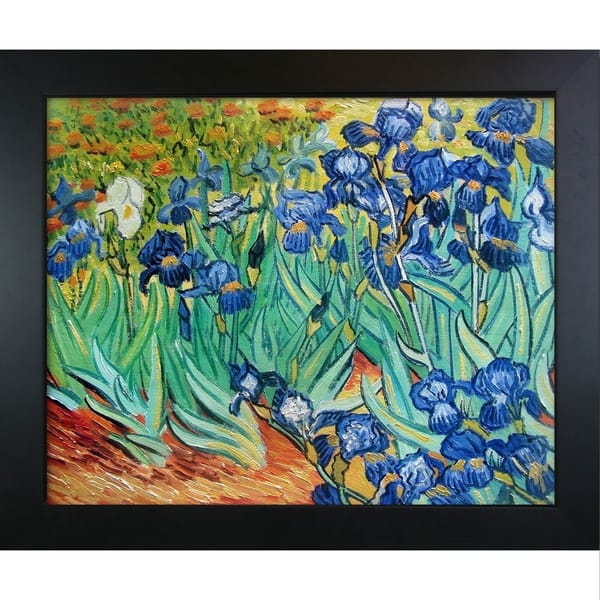Vincent Van Gogh 'Irises' Hand Painted Oil Reproduction - Overstock ...