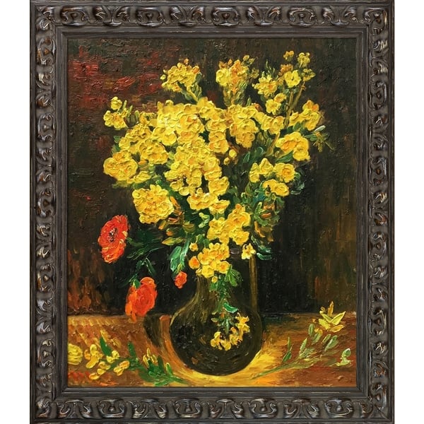 Shop Vincent Van Gogh Vase With Viscaria Poppy Flowers Hand