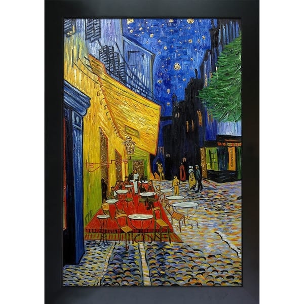 Vincent Van Gogh 'Cafe Terrace at Night' (Luxury Line) Hand Painted Oil ...