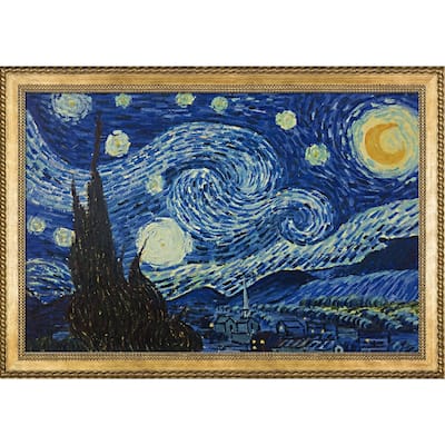 La Pastiche Vincent Van Gogh 'Starry Night' Hand Painted Oil Reproduction