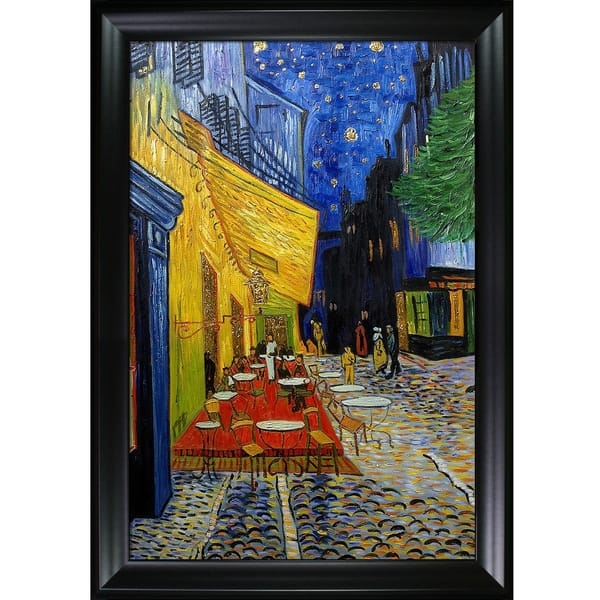 La Pastiche Vincent Van Gogh 'Cafe Terrace at Night' (Luxury Line) Hand ...