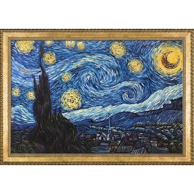 La Pastiche Vincent Van Gogh 'Starry Night' (Luxury Line) Hand Painted Oil Reproduction