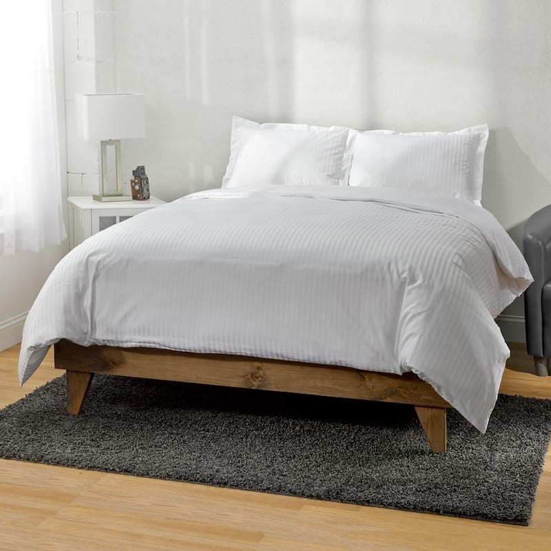 Kotter Home 650 Thread Count Striped Cotton Duvet Set