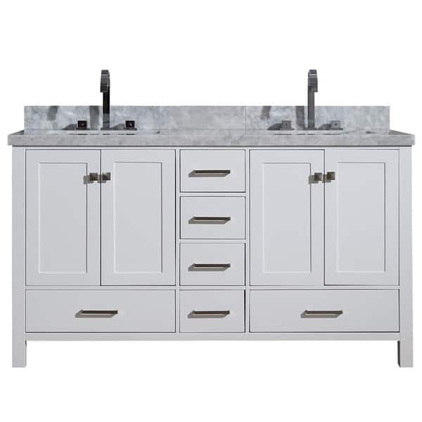 Shop Ariel Cambridge 61 In Double Sink Vanity In White Overstock 19671424