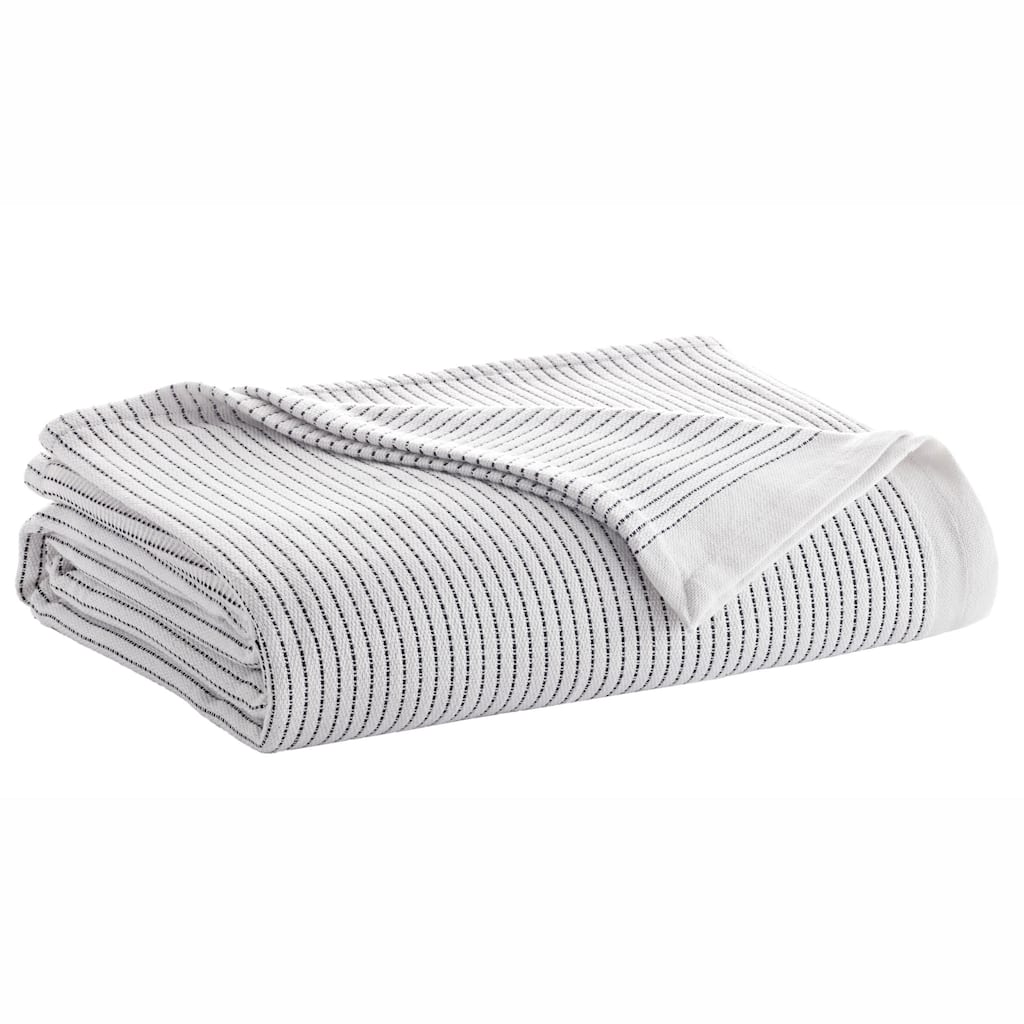 Ellen DeGeneres Yarndye Stripe Ivory Blanket