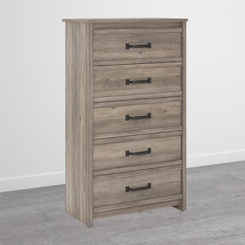 Strick Bolton Millicent Grey Oak 5 Drawer Dresser By Today Sale